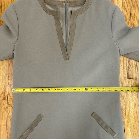 Ralph Lauren Black Label Wool Suede Trim Career Sheath Mini Dress - Picture 13 of 14